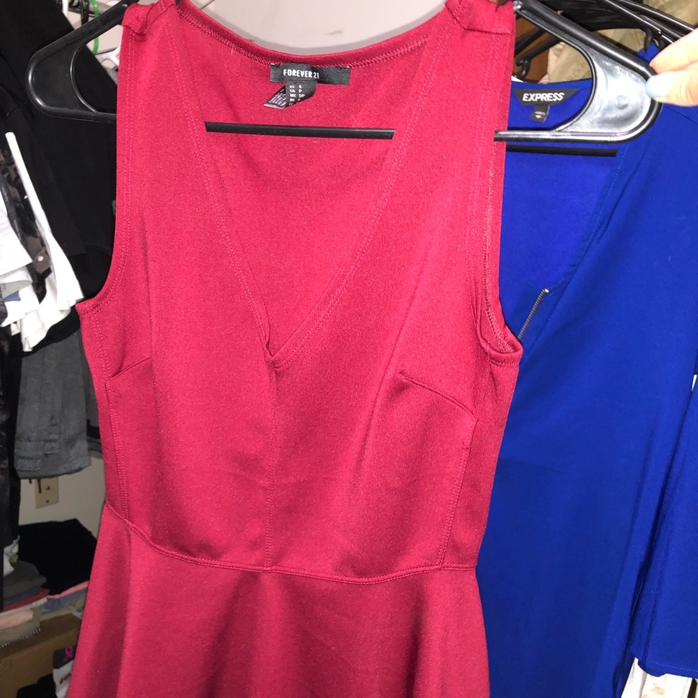 Red peplum top
